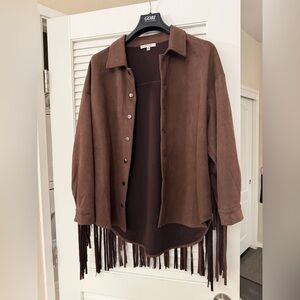 Cloud Ten Brown Fringe Jacket
